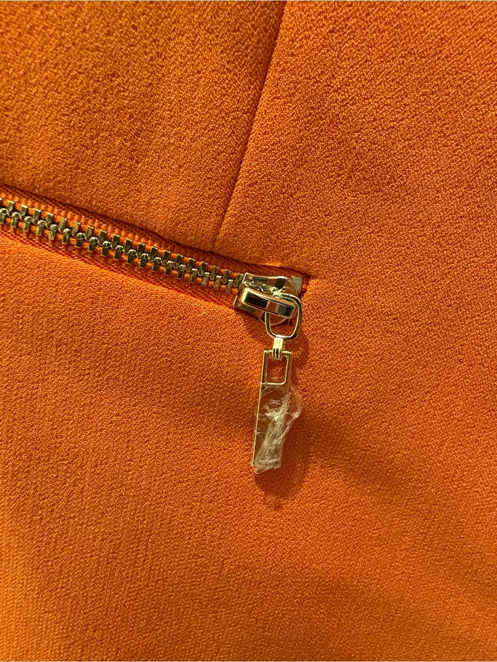 Kasper Petite 12P NWT Orange One-Button Blazer Gold Zip Pocket Career Jacket - Picture 6 of 7